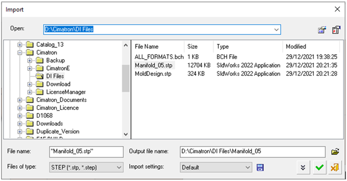 Import Dialog